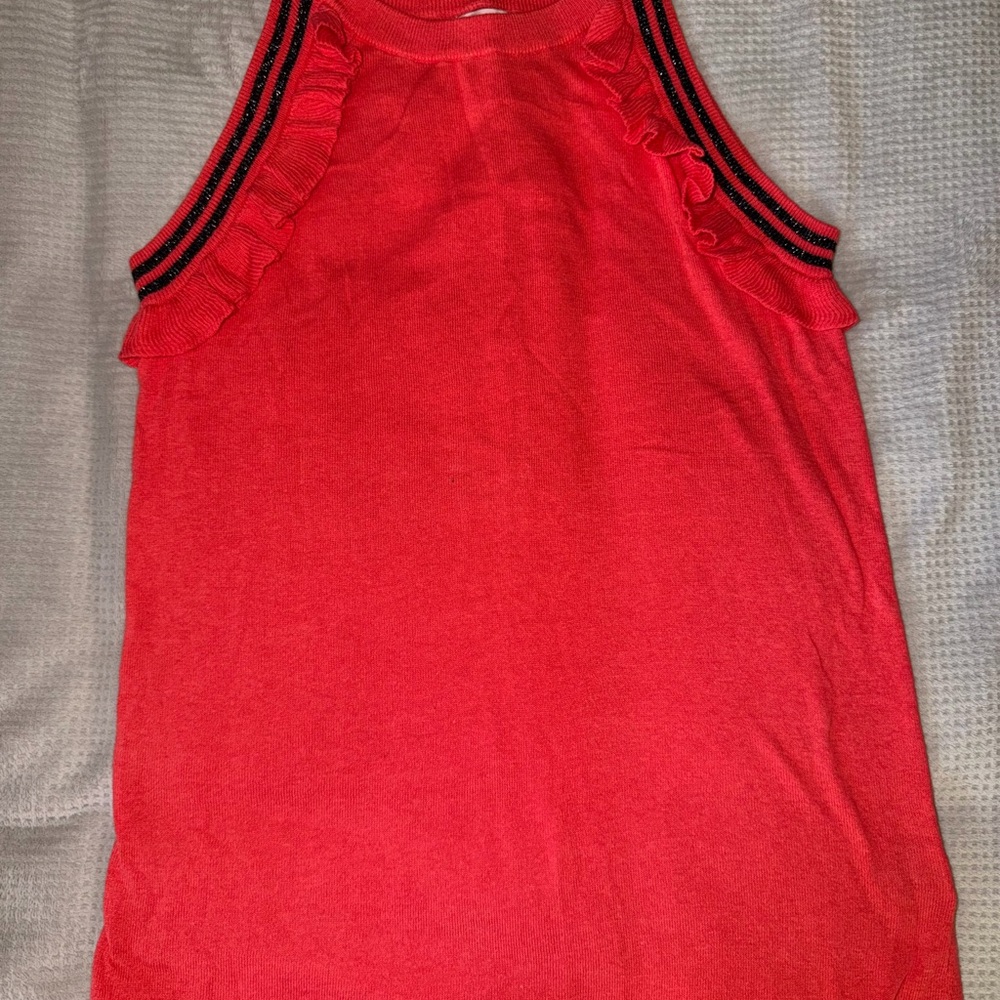 Juicy Couture Red Ruffle Tank Top